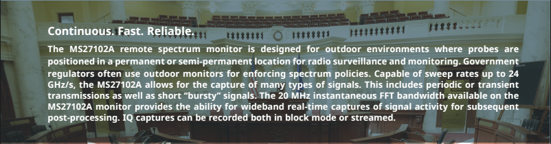 Anritsu MS27102A Remote Spectrum Monitor