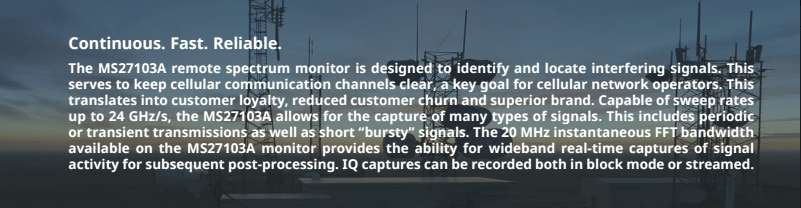 Anritsu MS27103A - Cellular Spectrum Assurance