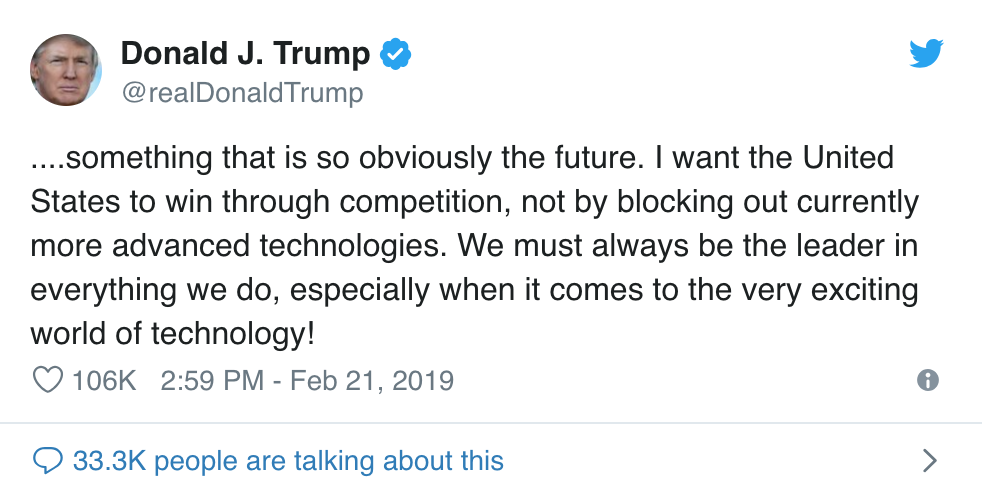 Tech-savvy Trump: 5G and 6G 'so obviously' the future