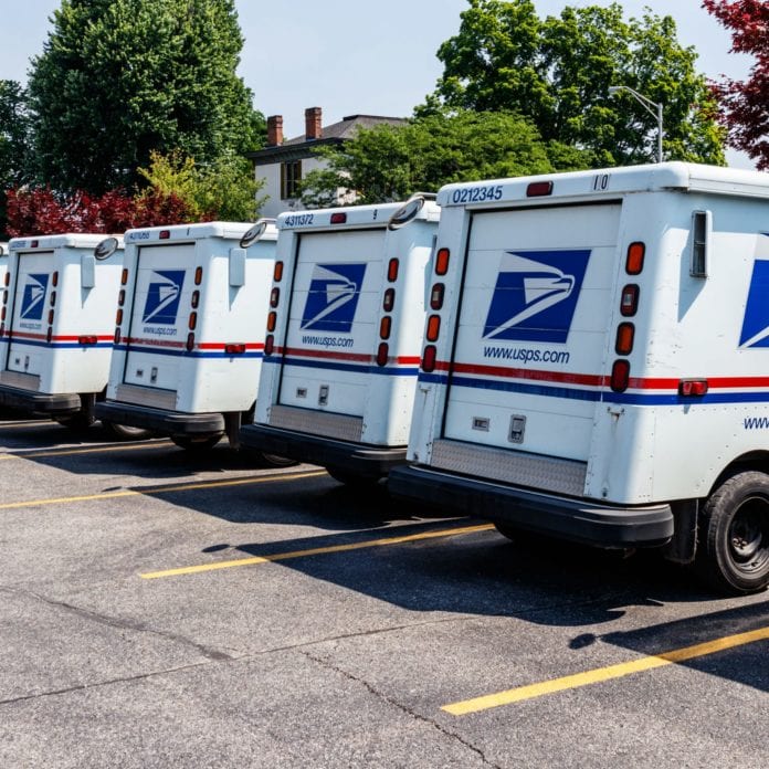 USPS mail trucks