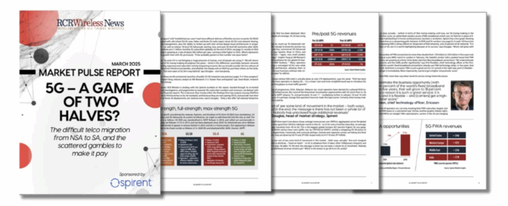 Operators tread carefully – weighing 5G SA costs, complexity, payoffs 6 5G MP1