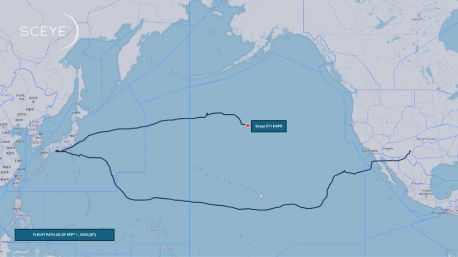 New star in comms firmament – Softbank positions HAPS between terrestrial and satellite 6 Sceye HAPS flight route during the trial service